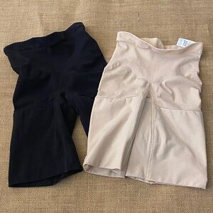 Spanx Power Series Power Short 2744 Lot of 2 One Nude & One Black Medium